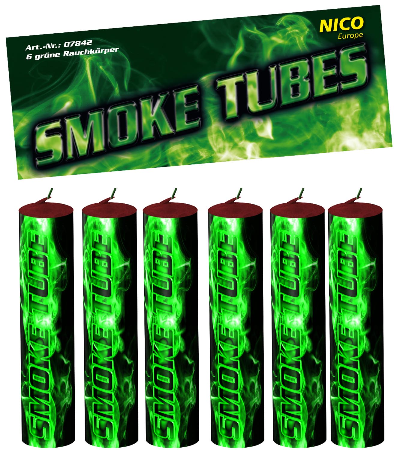 Feuerwerk Smoke Tubes – Grün von Nico online kaufen im Pyroshop von Funkelfun